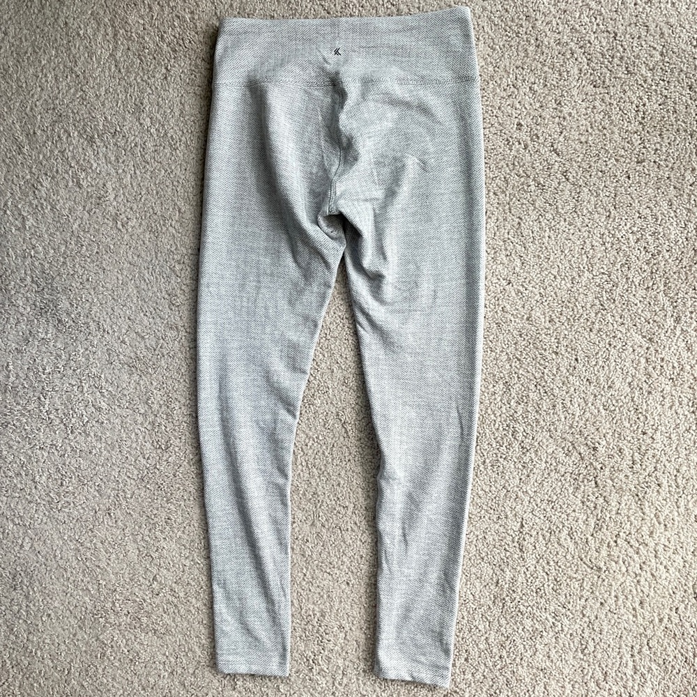 Kyodan Herringbone Fleece Cold Weather High Rise  Leggings Size Small Jacquard - Picture 8 of 9